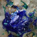 Linarite on Quartz - image 1