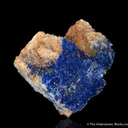 Linarite on Quartz - image 2