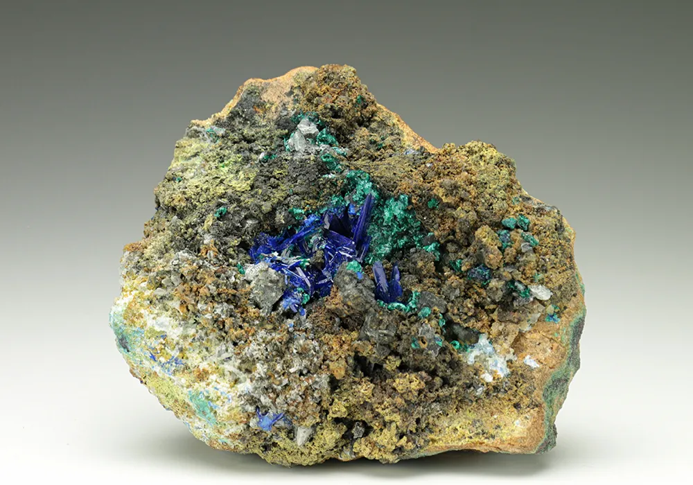 Linarite with Brochantite - image 1