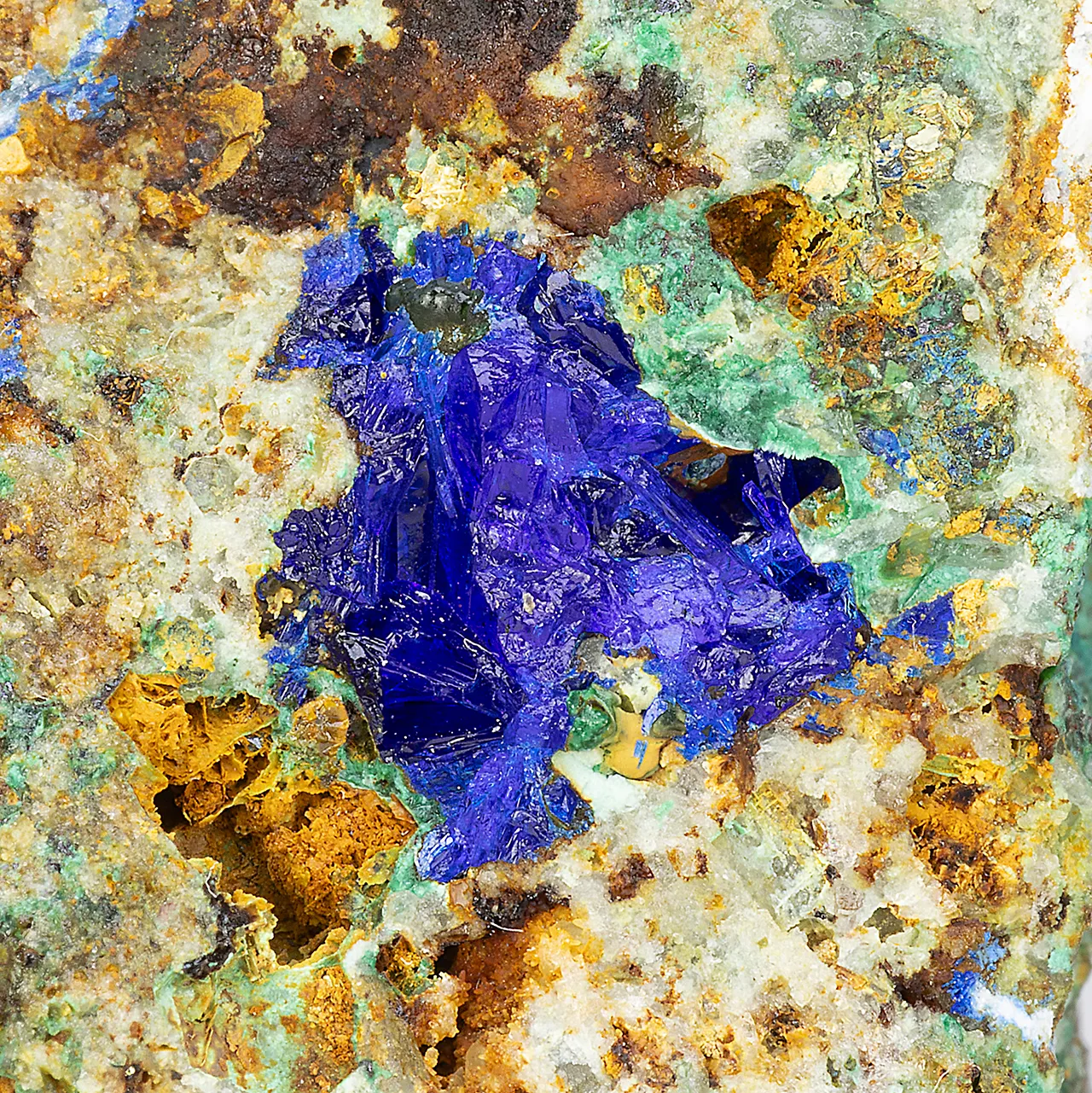 Linarite with Brochantite - image 1
