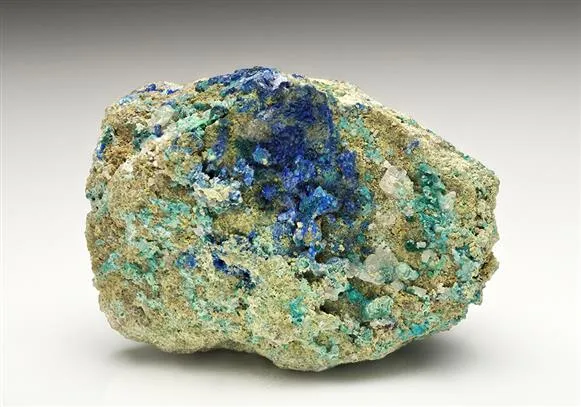 Linarite with Caledonite Cerussite and Malachite - image 1