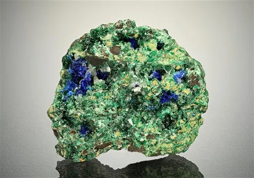 Linarite with Malachite and Cerussite