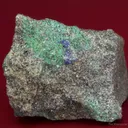 Lindqvistite (type locality) with Plumboferrite, Jacobsite, Malachite, and Azurite - image 4