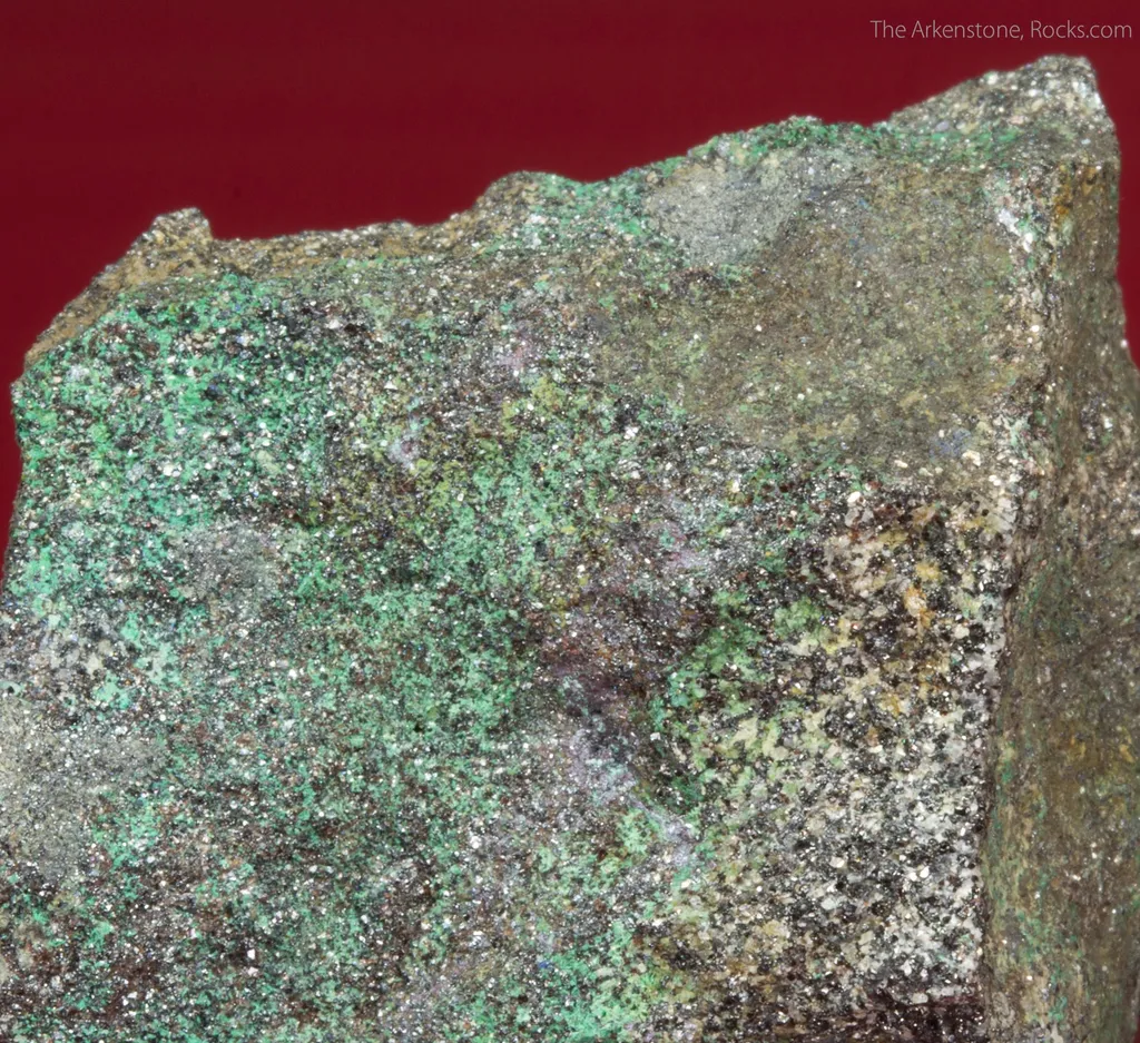 Lindqvistite (type locality) with Plumboferrite, Jacobsite, Malachite, and Azurite - image 3