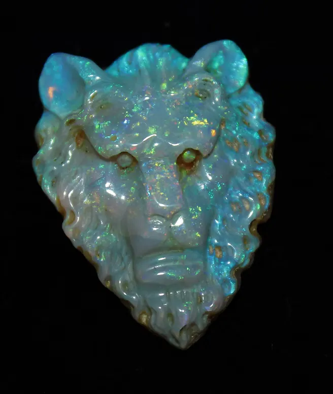 "Lions Head" Opal Carving from Australia - image 1