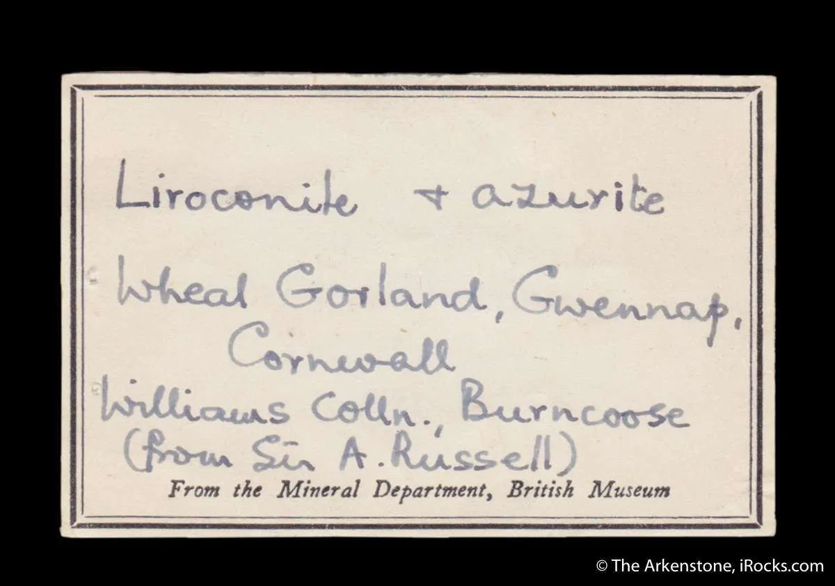 Liroconite and Azurite (ex. Count de Bournon pre-1825) - image 9