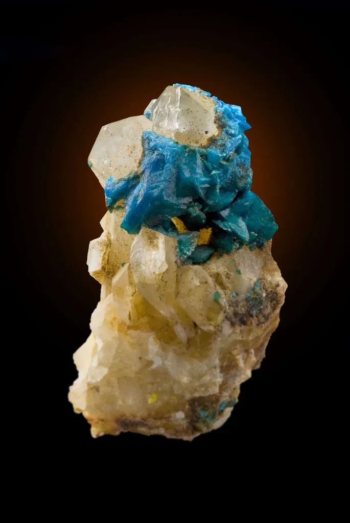 Liroconite on Quartz (Type Locality) image