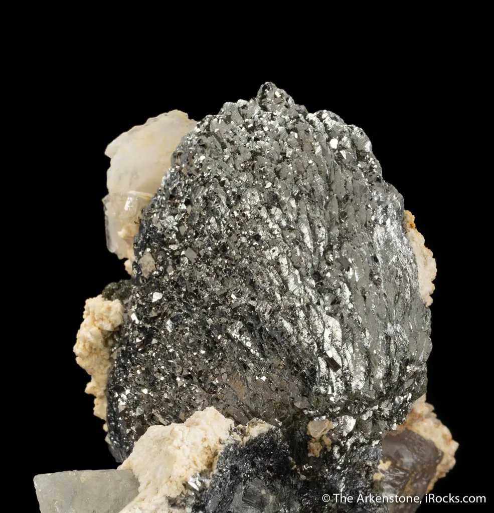 Lollingite with Calcite and Fluorite - image 8