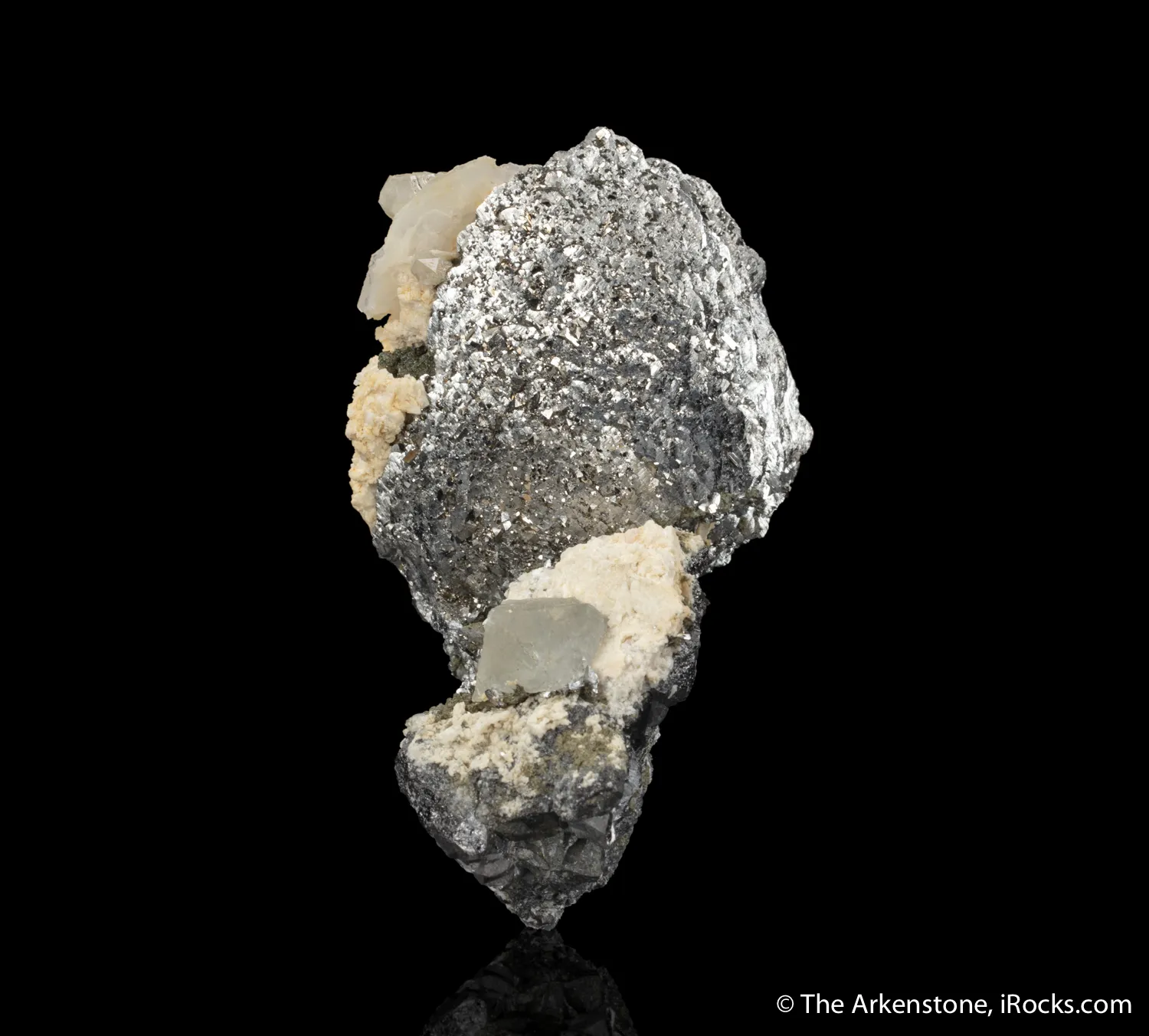 Lollingite with Calcite and Fluorite - image 4