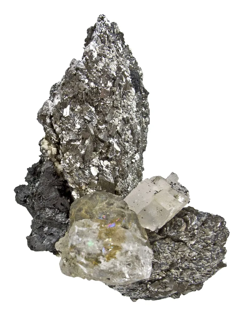 Lollingite With Fluorite and Calcite - image 2
