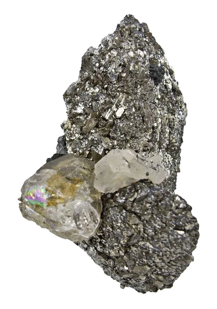 Lollingite With Fluorite and Calcite - image 3