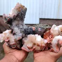 Look like Duck. Black Calcite with Orange Stilbite and Scolecite. Natural mineral Specimen - image 3