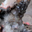 Look like Duck. Black Calcite with Orange Stilbite and Scolecite. Natural mineral Specimen - image 6