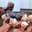 Look like Duck. Black Calcite with Orange Stilbite and Scolecite. Natural mineral Specimen - image 7