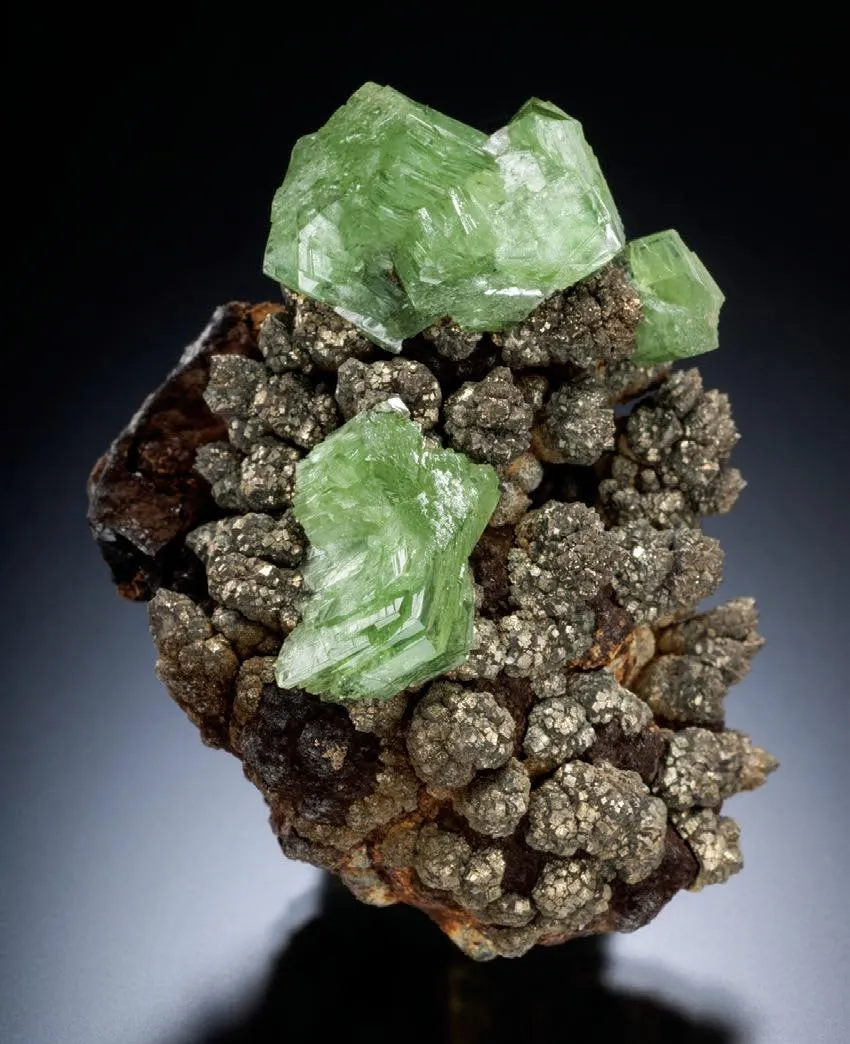 Ludlamite on Pyrite - image 1