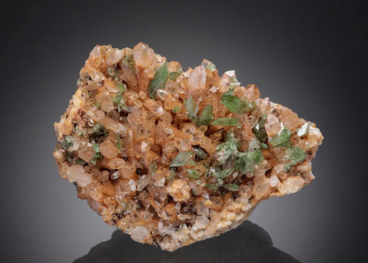 Ludlamite on Quartz - image 1