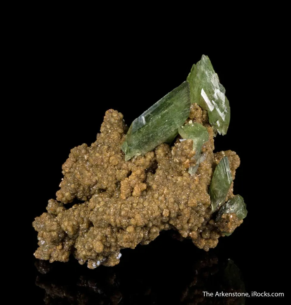 Ludlamite on Siderite - image 2
