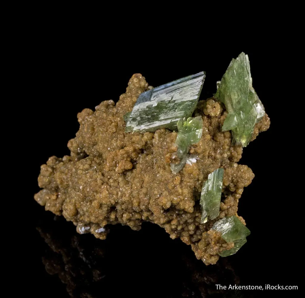Ludlamite on Siderite - image 4