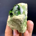 Lush Green Demantoid Garnet Crystal on Matrix 210 Gram - image 5