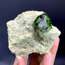 Lush Green Demantoid Garnet Crystal on Matrix 210 Gram - image 4