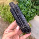 Lustrous 14 Cm long SChorl Black Tourmaline Crystal from Pakistan - image 2