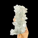 Lustrous Apophyllite Pyramid Cluster on Peach Stilbite - Natural Indian Zeolite from Jalgaon - image 6