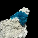 Lustrous Electric-Blue Cavansite Rosette with Stilbite on Sparkling Heulandite Matrix – Rare Indian Zeolite Mineral Specimen from Pune - image 8