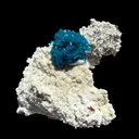 Lustrous Electric-Blue Cavansite Rosette with Stilbite on Sparkling Heulandite Matrix – Rare Indian Zeolite Mineral Specimen from Pune - image 3