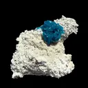 Lustrous Electric-Blue Cavansite Rosette with Stilbite on Sparkling Heulandite Matrix – Rare Indian Zeolite Mineral Specimen from Pune - image 1