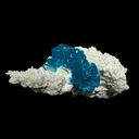 Lustrous Electric-Blue Cavansite Rosette with Stilbite on Sparkling Heulandite Matrix – Rare Indian Zeolite Mineral Specimen from Pune - image 6