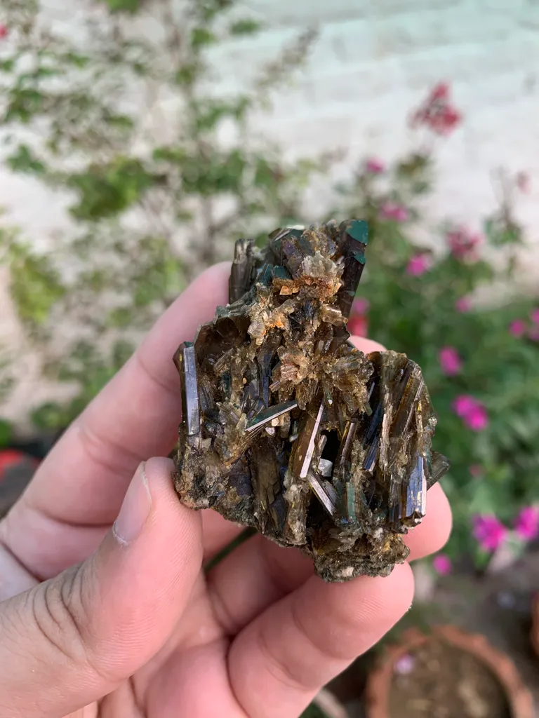 Lustrous Fire Epidote Specimen from Pakistan - image 6