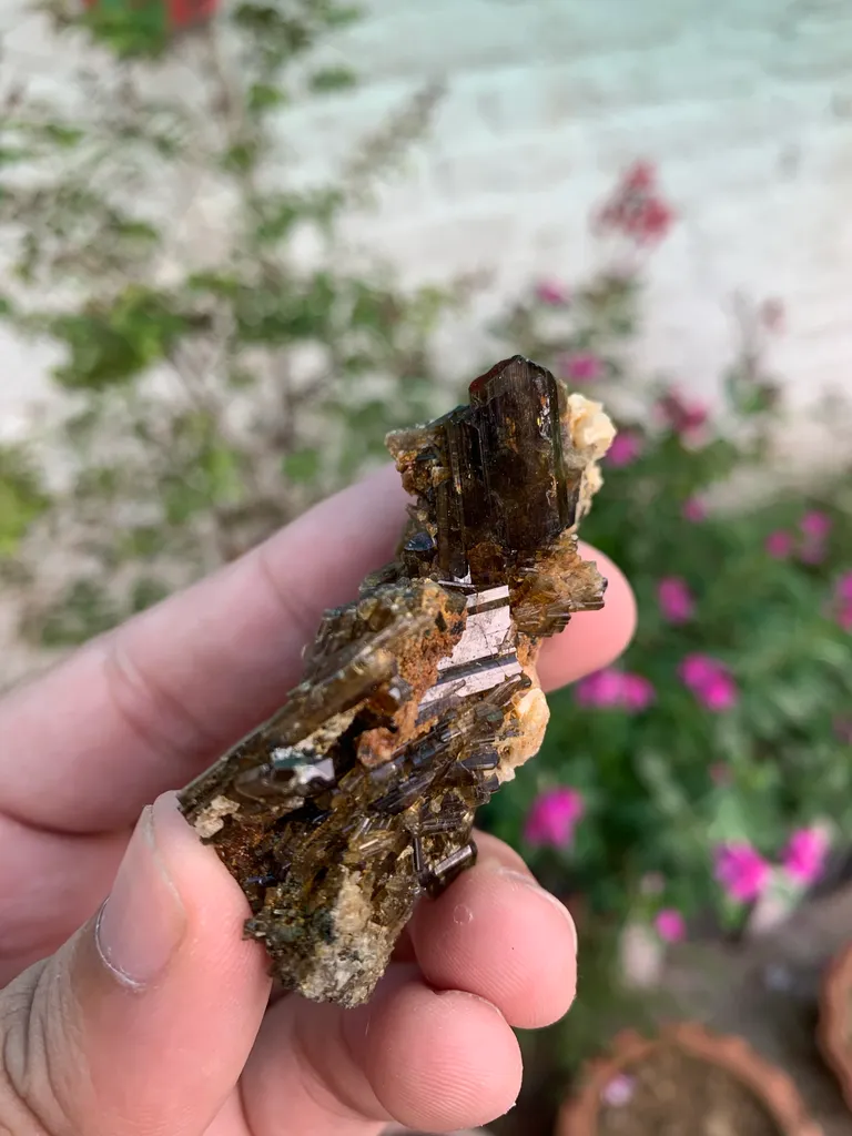 Lustrous Fire Epidote Specimen from Pakistan - image 8