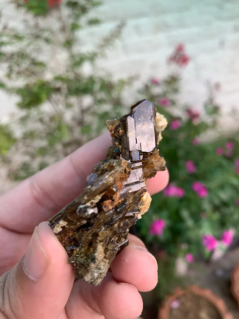 Lustrous Fire Epidote Specimen from Pakistan - image 9
