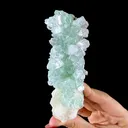 Lustrous Green Apophyllite Crystal Cluster on Stilbite Matrix - Natural Indian Mineral Specimen from Chhatrapati Sambhaji Nagar - image 4