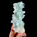 Lustrous Green Apophyllite Crystal Cluster on Stilbite Matrix - Natural Indian Mineral Specimen from Chhatrapati Sambhaji Nagar - image 5