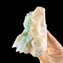 Lustrous Green Apophyllite Points on Stilbite Matrix - Natural Indian Zeolite from Jalgaon - image 6