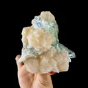 Lustrous Green Apophyllite Points on Stilbite Matrix - Natural Indian Zeolite from Jalgaon - image 5