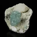 Lustrous Mint Green Apophyllite Cluster with Stilbite - Collector’s Specimen from Pune, Maharashtra - image 3