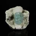 Lustrous Mint Green Apophyllite Cluster with Stilbite - Collector’s Specimen from Pune, Maharashtra - image 1