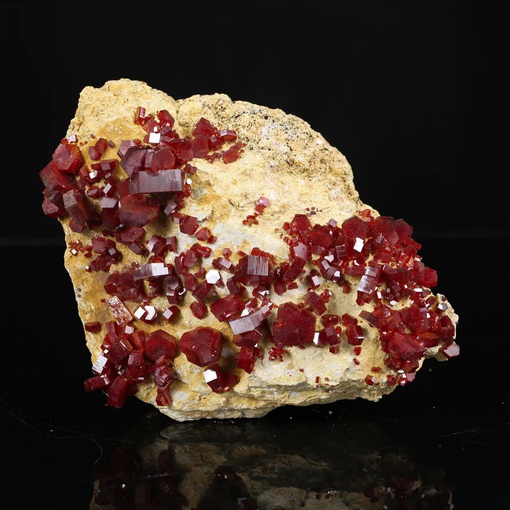 Lustrous Red Vanadinite  - Natural Raw Mineral Specimen from Mibladen, Morocco - image 5