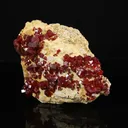 Lustrous Red Vanadinite  - Natural Raw Mineral Specimen from Mibladen, Morocco - image 1