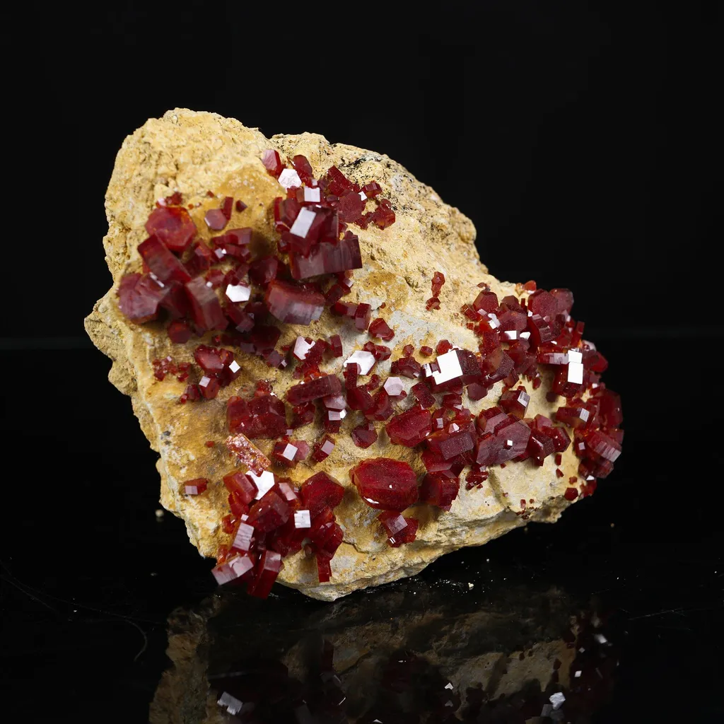 Lustrous Red Vanadinite  - Natural Raw Mineral Specimen from Mibladen, Morocco - image 6
