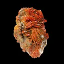Lustrous Red Vanadinite on Black Blade Barite - Natural Raw Mineral Specimen from Mibladen, Morocco - image 3