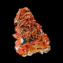 Lustrous Red Vanadinite on Black Blade Barite - Natural Raw Mineral Specimen from Mibladen, Morocco - image 2