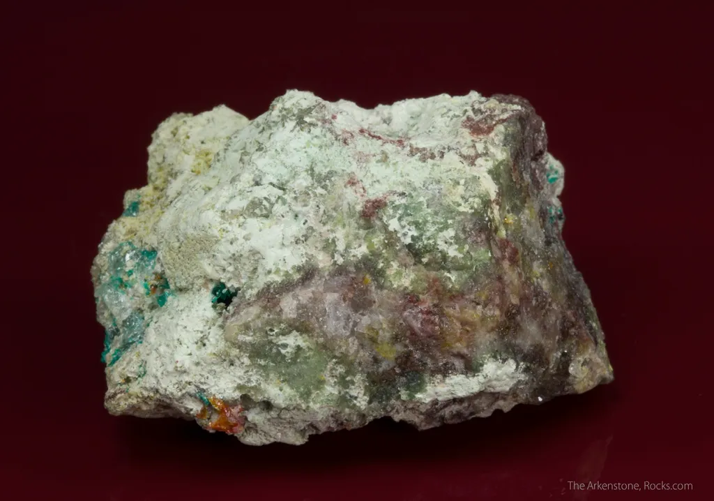 Macquartite (type locality) with Dioptase, and Wulfenite - image 4