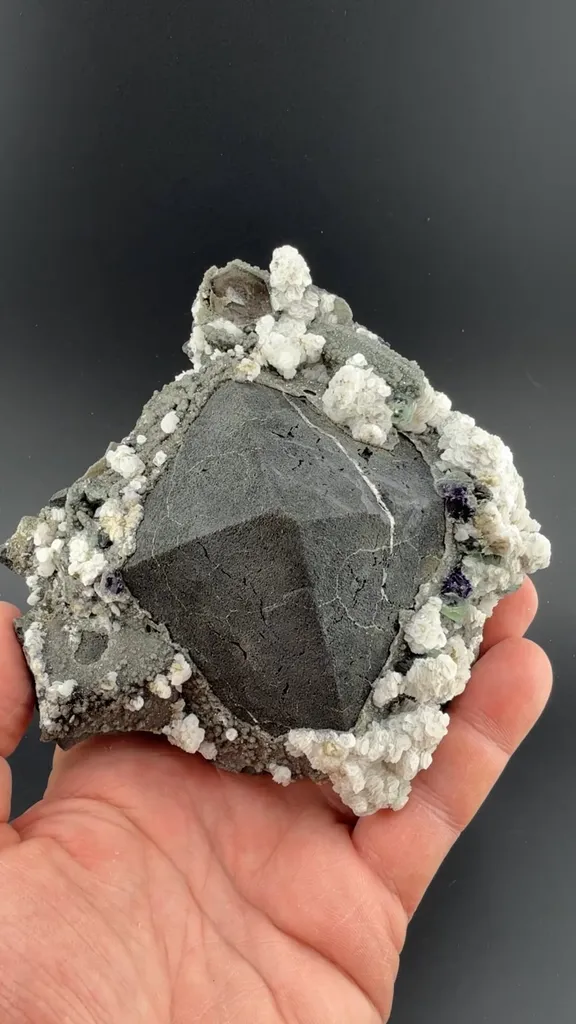 Magnetite with Calcite, Quartz, Fluorite - image 2