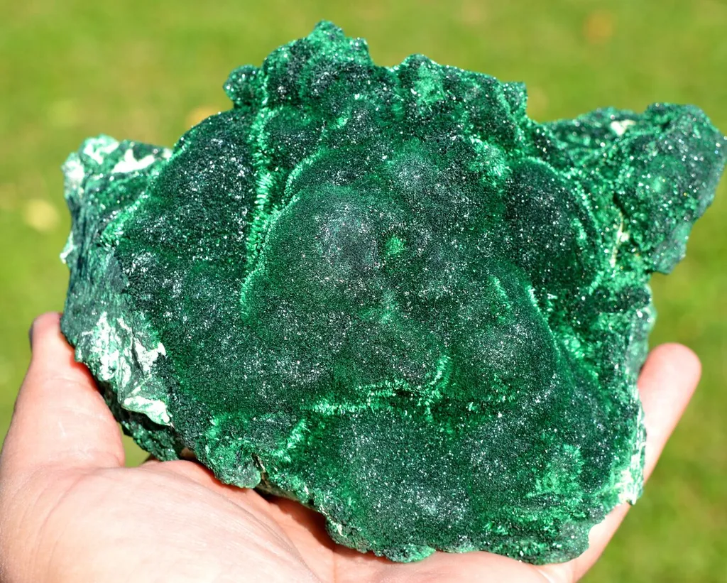 Malachite 2230 grams - L'Etoile du Congo Mine, Lubumbashi, Haut-Katanga, DR Congo image