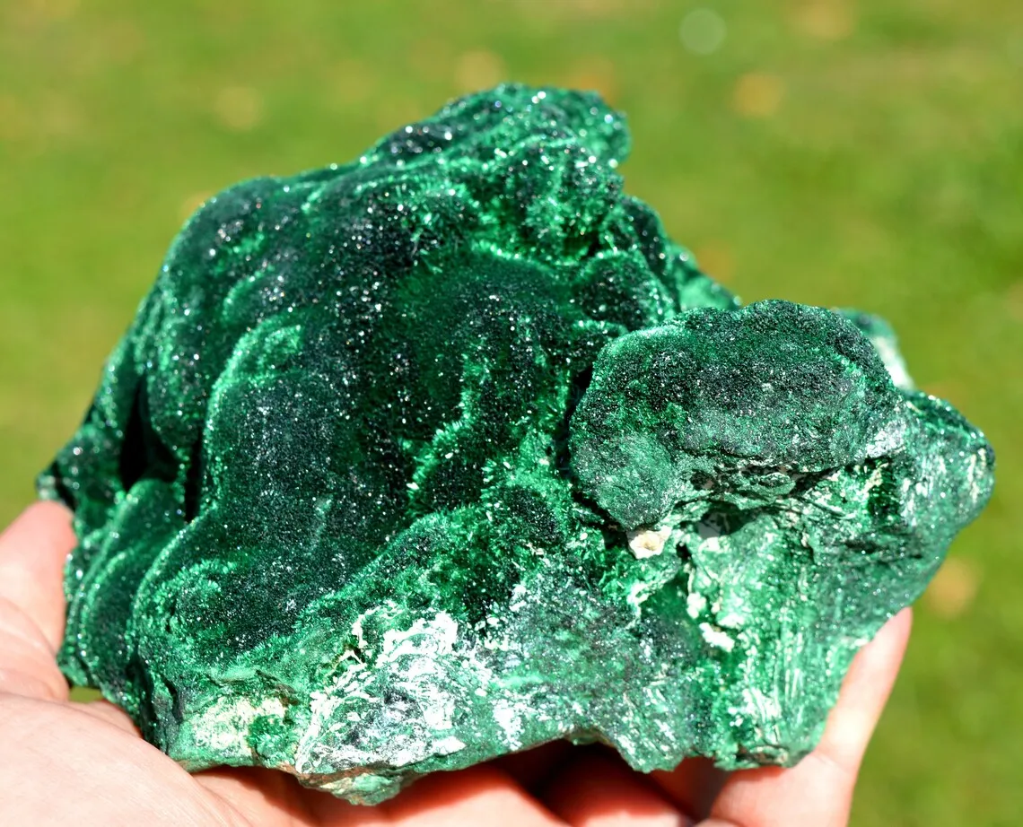 Malachite 2230 grams - L'Etoile du Congo Mine, Lubumbashi, Haut-Katanga, DR Congo - image 4