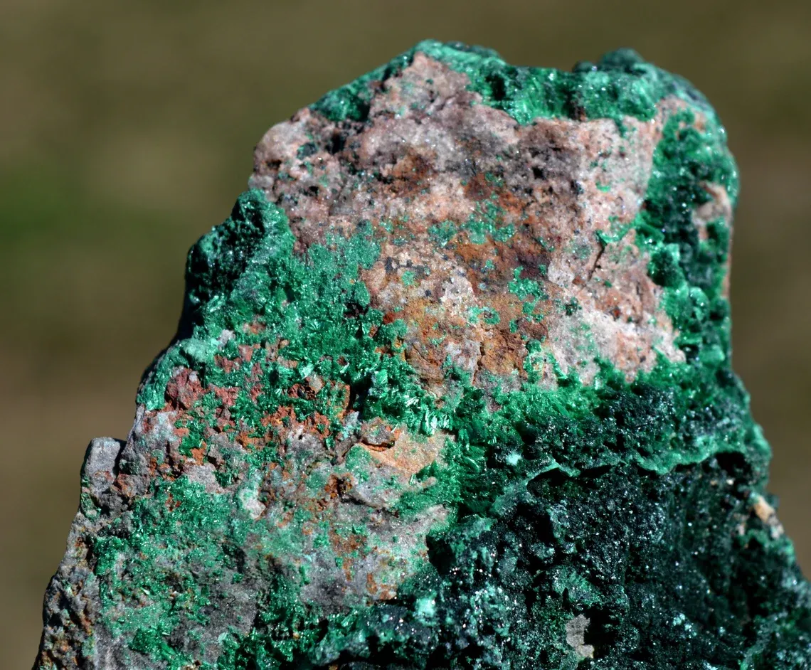 Malachite - 779 grams - Mashamba West Mine, Kolwezi mining district, Lualaba, DR Congo - image 6
