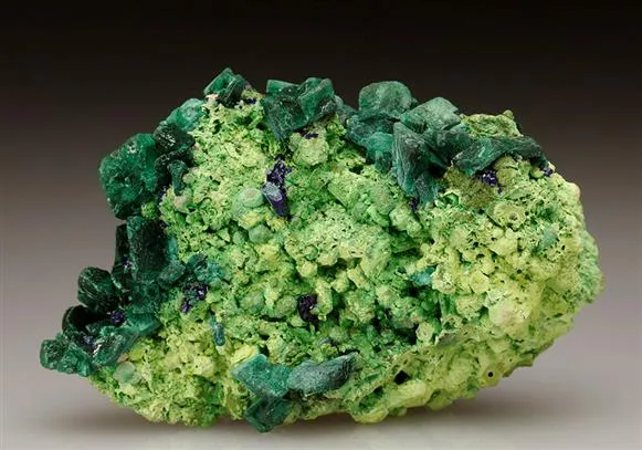 Malachite After Azurite on 'Gartrellite' image